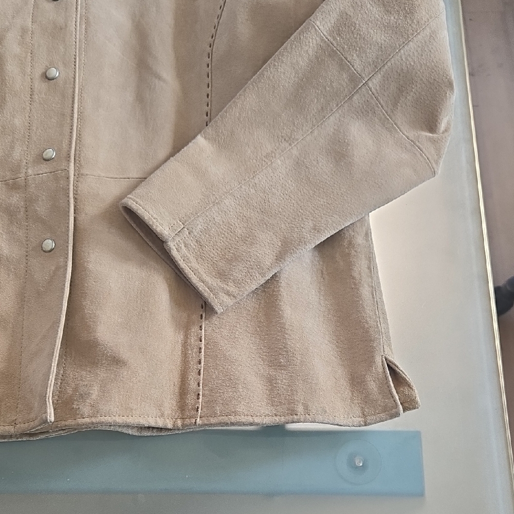 Ruff Hewn Women's Beige Utility Jacket - Picture 2 of 15